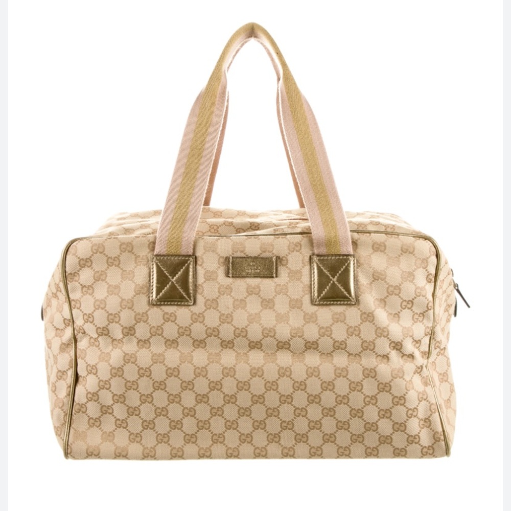 Gucci Vintage GG Canvas Web Duffel-Travel Bag